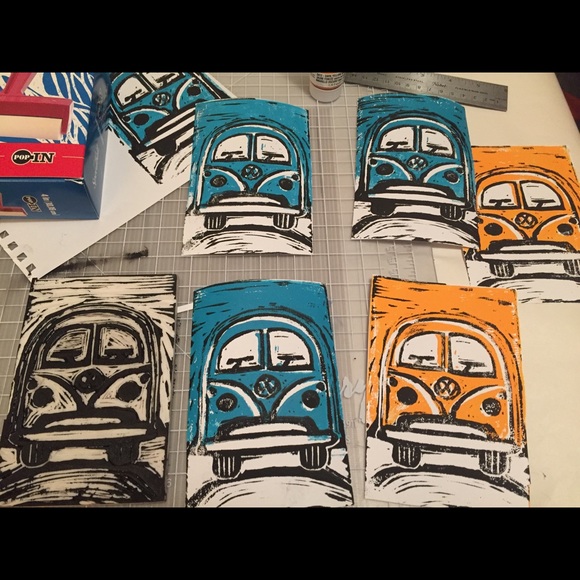 VW Ink block print magnets! ✨ 🚌 ✨ - Picture 4 of 6
